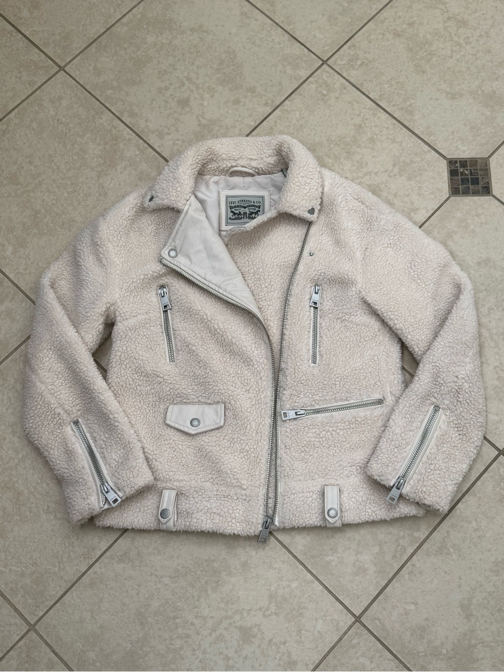 Levi's Cream Sherpa Jacket